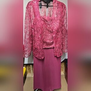 #52 Wedding Gown Gallery Pink / Mauve 2 Piece Dress